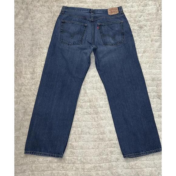 Levi's 569 Loose Straight Fit normcore medium wash denim jeans Size 36x32 - Picture 3 of 7